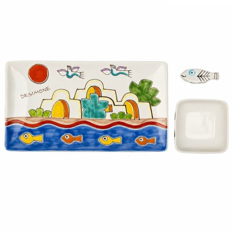 Set sushi ceramica artigianale siciliane Dammusi De Simone Set sushi ceramica artigianale siciliane Dammusi De Simone